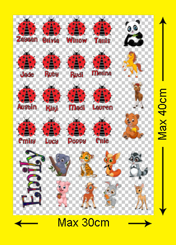 A3 (30cm x 40cm printable area) Gang Sheet