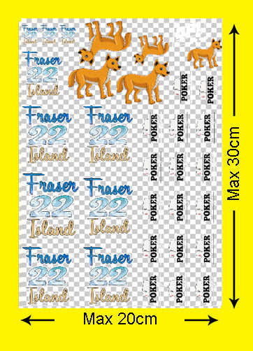 A4 (20cm x 30cm printable area) Gang Sheet